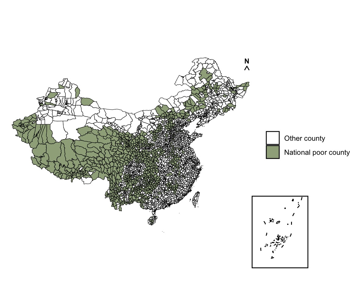 County coverage of Targeted Poverty Alleviation program
